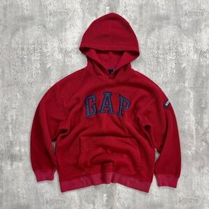 GAP Red Hoodie with Navy Logo